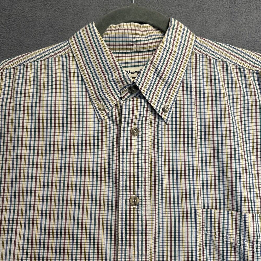 Wrangler Multicolor Plaid Casual Button Down Shirt